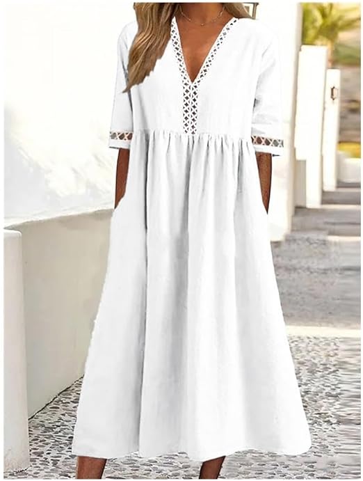 Bridget - Robe en coton-linen