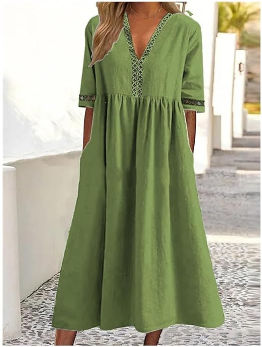 Bridget - Robe en coton-linen
