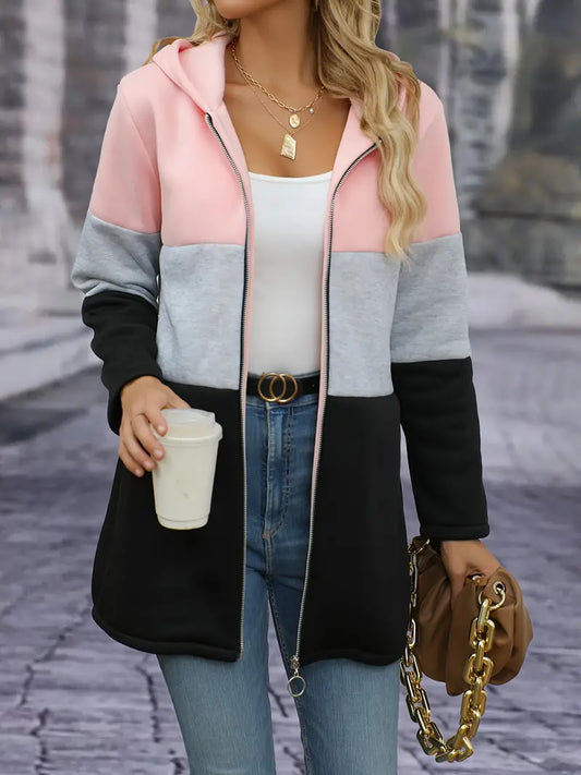 Beatrice - Sweat à capuche élégant à blocs de couleurs pour femmes