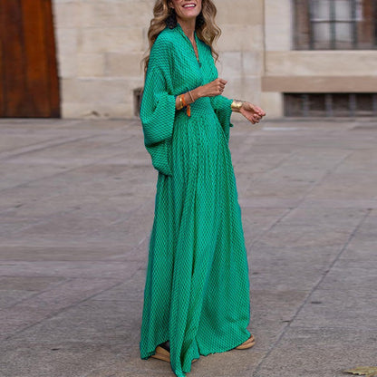 Aline | Cintrée robe longue manches longues