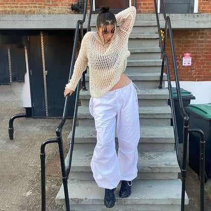Tilda - Pantalon cargo décontracté avec cordon de serrage