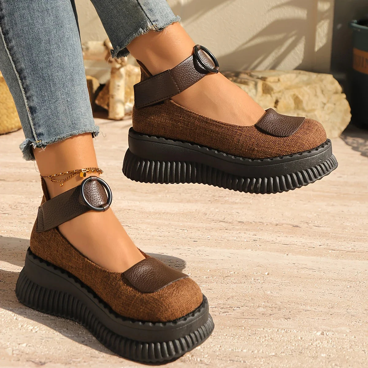 Marielle - Chaussures vintage à bout rond pour femmes