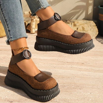 Marielle - Chaussures vintage à bout rond pour femmes