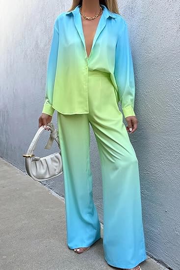 Dorothea - Ensemble chemise ample et pantalon dégradé