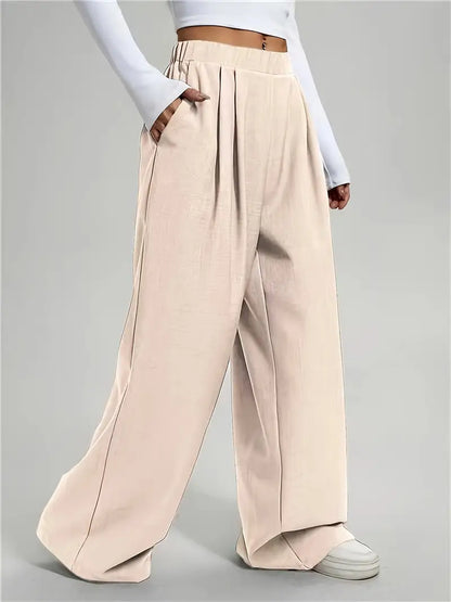 Esther - Pantalon large taille haute pour femme