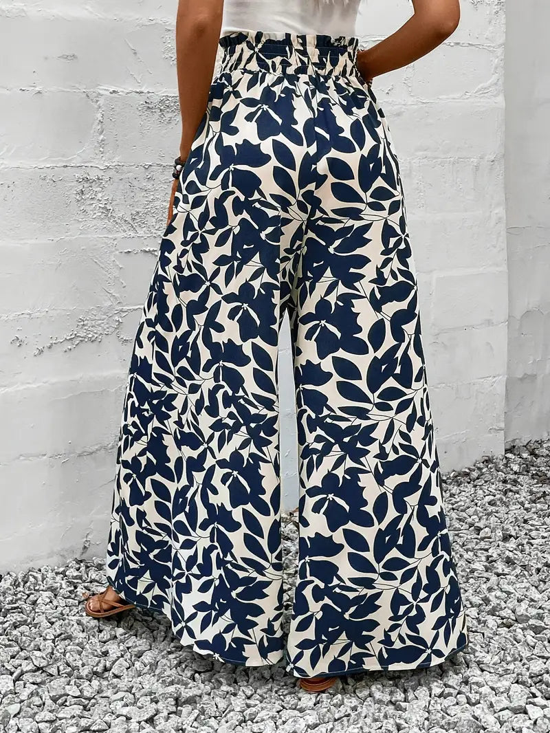 Naomi - Pantalon large imprimé à cordon pour femme