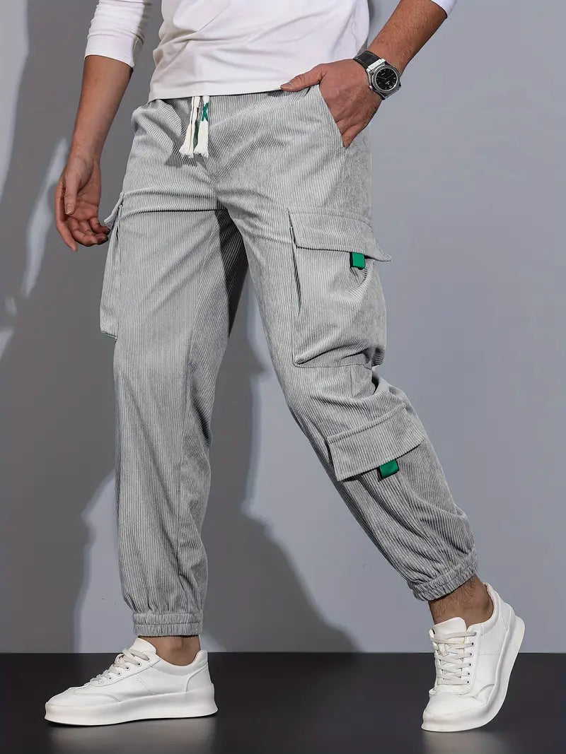 Aldrich - Pantalon cargo décontracté uni pour homme