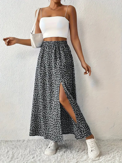 Ivara - Jupe taille haute à imprimé floral pour femmes