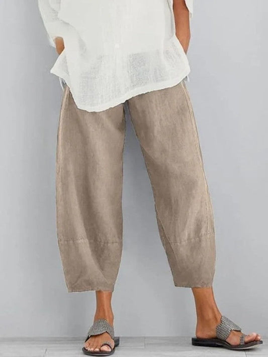 Sandra - Pantalon de loisirs en lin pour femmes