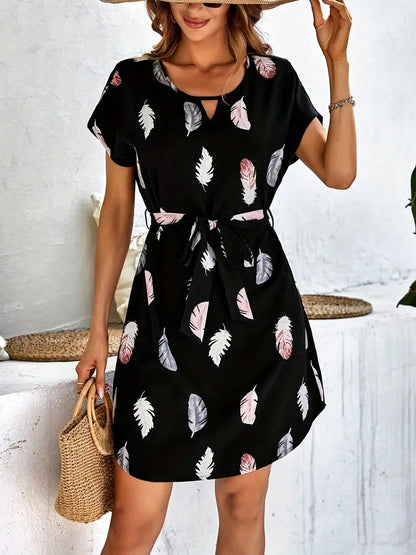 Sheryl - Robe élégante à col rond et ligne A pour femmes