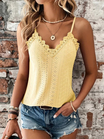 Ellanie - Élégant top en dentelle sans manches