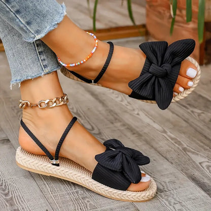 Viola - Sandales pour femmes avec décoration en forme de nœud