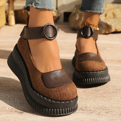 Marielle - Chaussures vintage à bout rond pour femmes