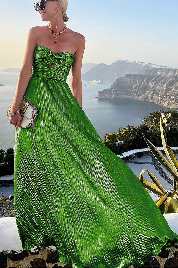 Chloé | Élégante robe brillante epaules nues