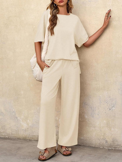 Melodie - Ensemble décontracté avec t-shirt oversize et pantalon large