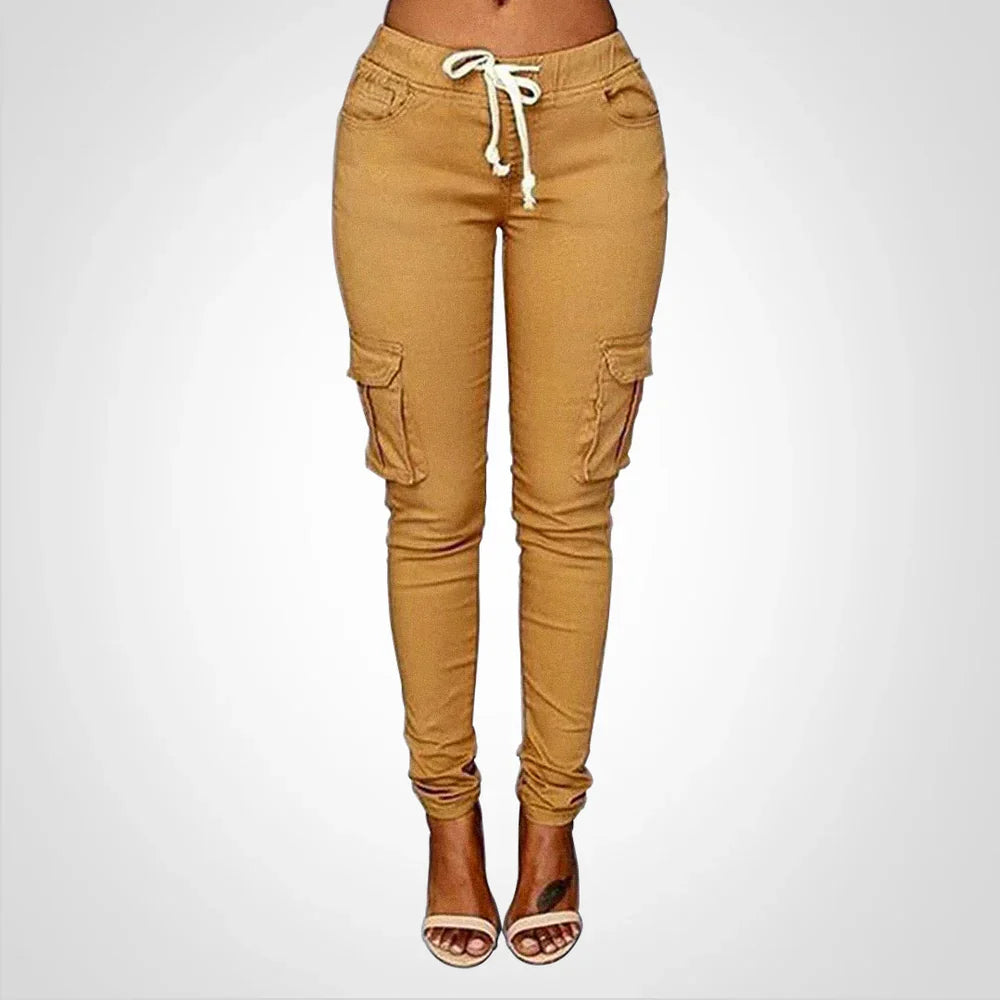 Eileen - Pantalon cargo pour femmes avec cordon de serrage
