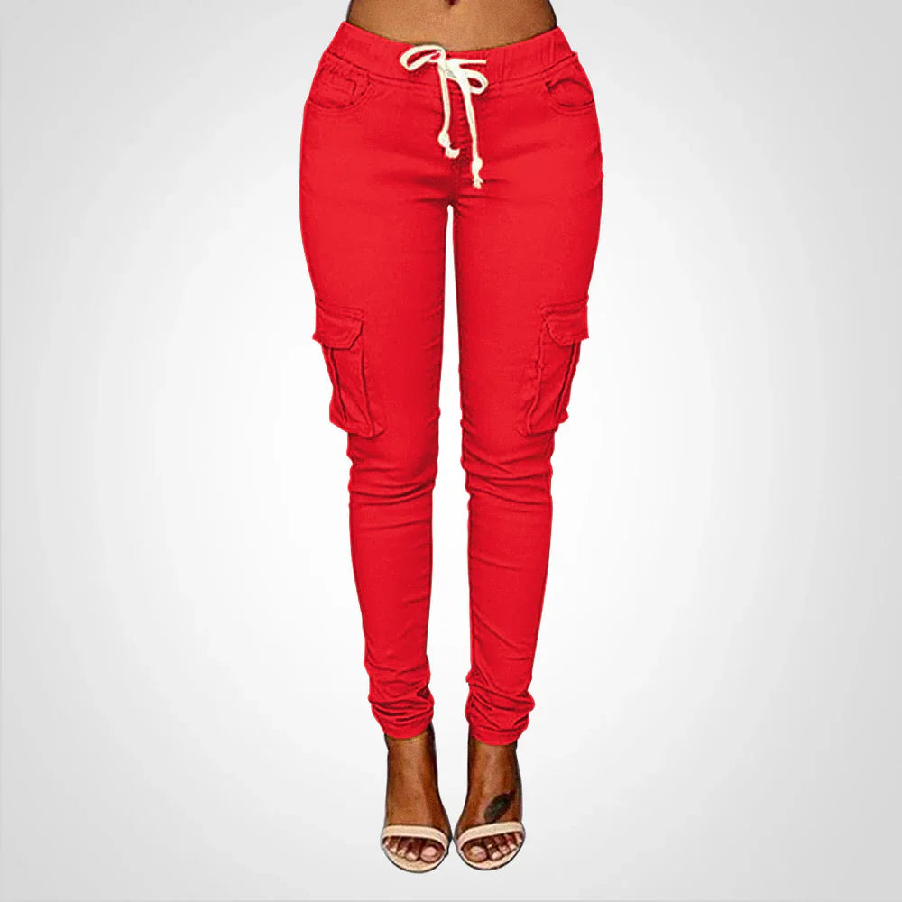 Eileen - Pantalon cargo pour femmes avec cordon de serrage