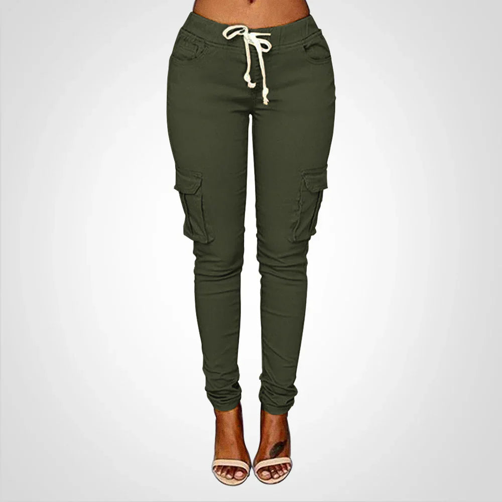 Eileen - Pantalon cargo pour femmes avec cordon de serrage