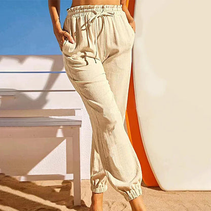 Bernadette - Pantalon femme avec cordon de serrage