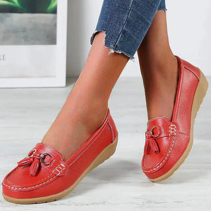 Martela - Ballerines plates en cuir pour femmes
