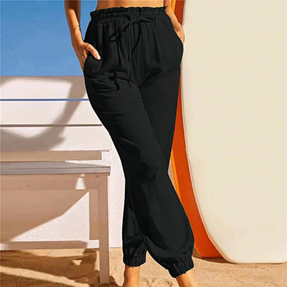 Bernadette - Pantalon femme avec cordon de serrage