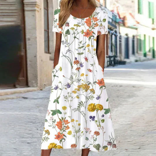 Heirich - Robe estivale à motif floral bohème