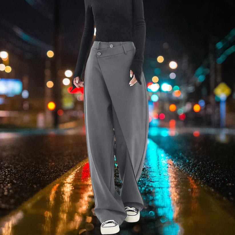 Sienna - Pantalon large asymétrique aux détails élégants pour femme