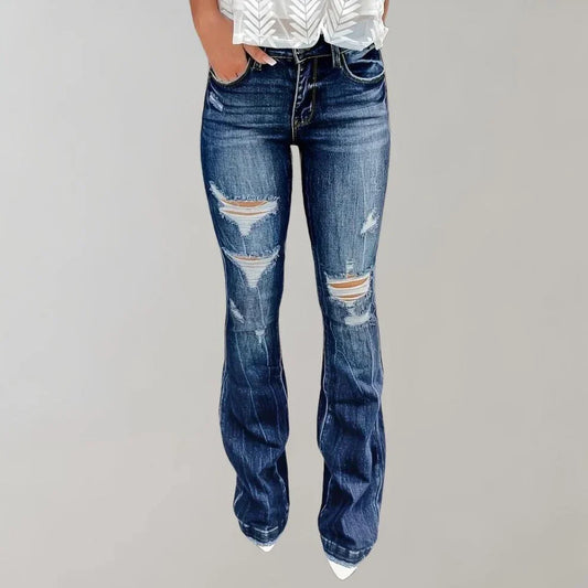Georgina - Pantalon évasé déchiré