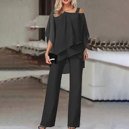 Rosamund - Ensemble composé d'un haut sans manches et d'un pantalon à jambes larges
