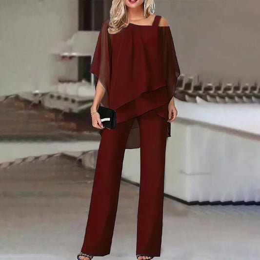 Rosamund - Ensemble composé d'un haut sans manches et d'un pantalon à jambes larges