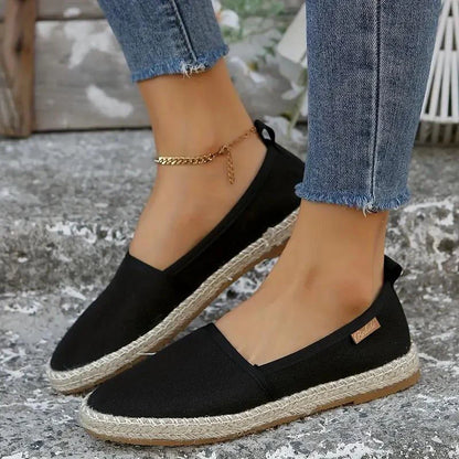 Ursla - Espadrilles plates en toile légère