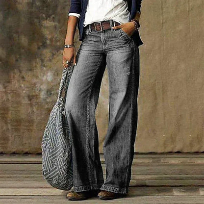 Lucinda - Jean évasé en denim vintage pour femme