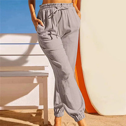 Bernadette - Pantalon femme avec cordon de serrage