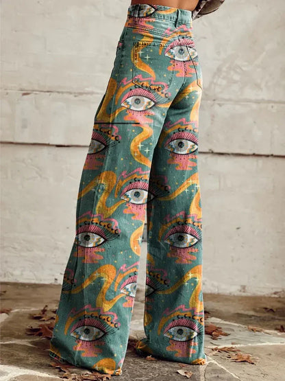 Velma - Pantalon large à taille haute