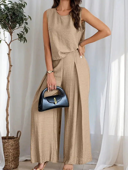 Carmina - Haut sans manches et pantalon à jambe large