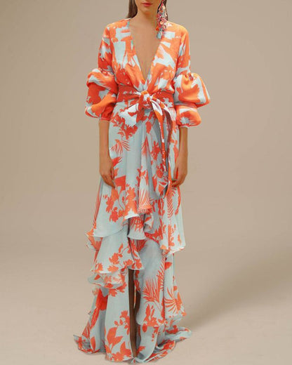 Nathalie | Robe de soirée en chiffon sophistiquée