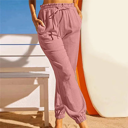 Bernadette - Pantalon femme avec cordon de serrage