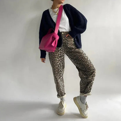 Wren - Jeans imprimés léopard pour femmes