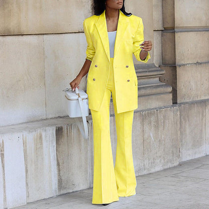 Kyla - Élégant ensemble blazer et pantalon à jambes larges