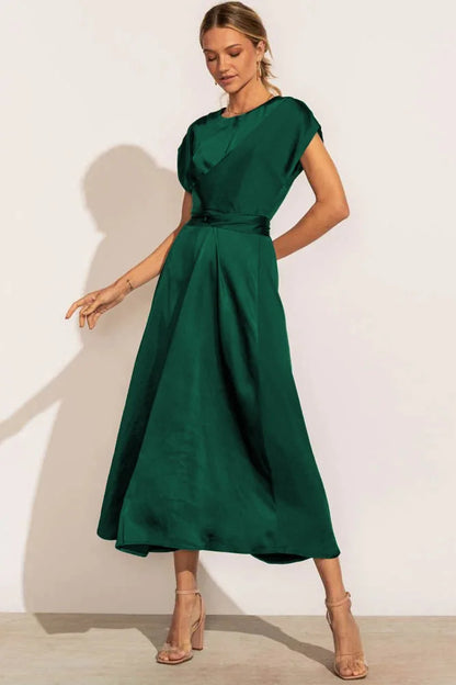 Evangeline - Robe de soirée élégante en satin de soie
