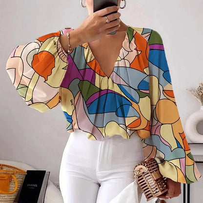 Helena - Blouse élégante à motifs