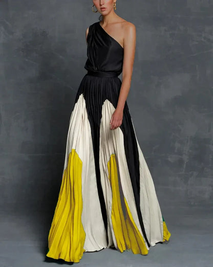 Clare - Robes maxi glamour à une épaule