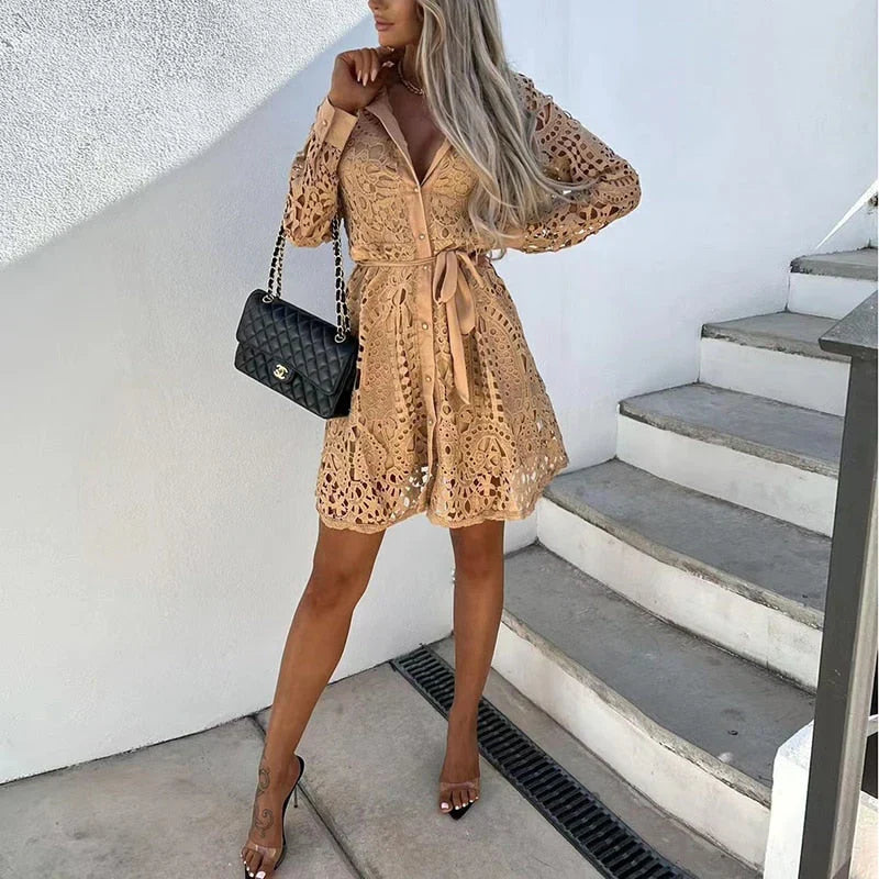 Elvira - Robe en dentelle élégante et confortable pour femme