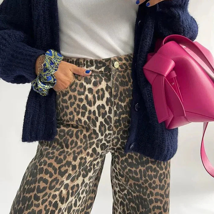 Wren - Jeans imprimés léopard pour femmes