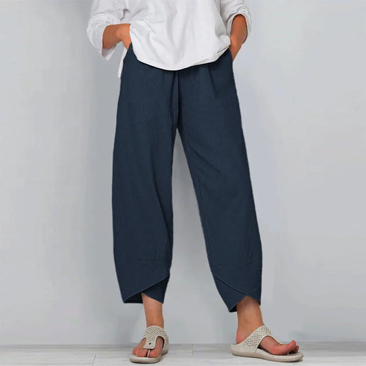 Sadie - Pantalon en lin et coton pour femme