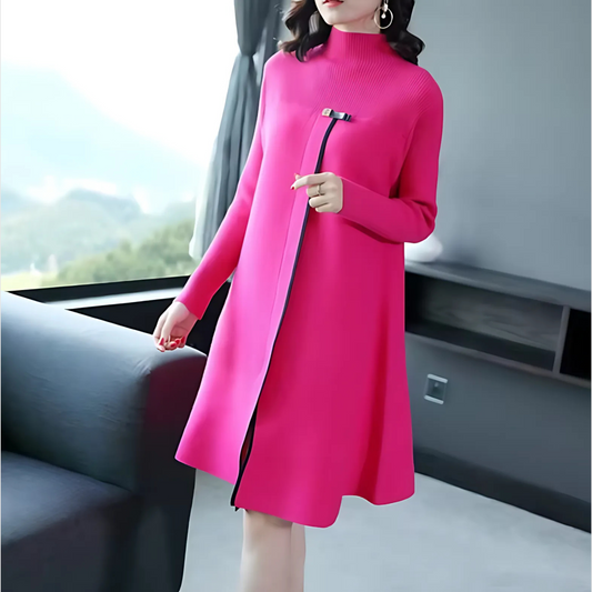 Connie - Robe en tricot vintage jusqu'aux genoux