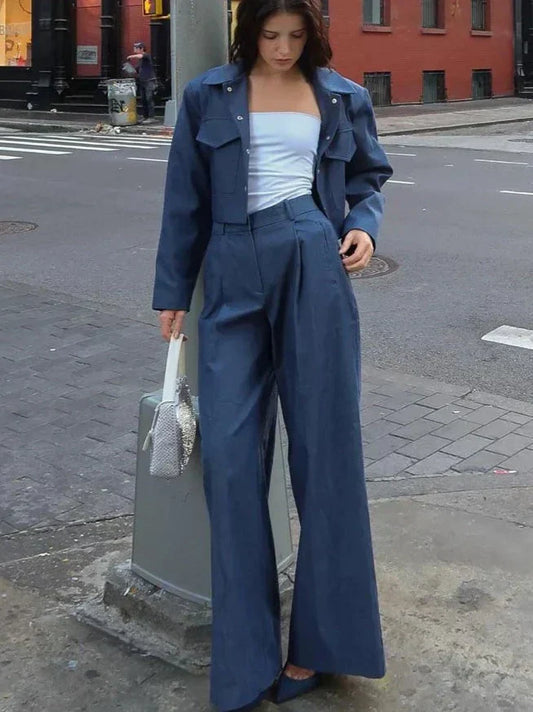 Victoria - Veste élégante en deux pièces et pantalon large
