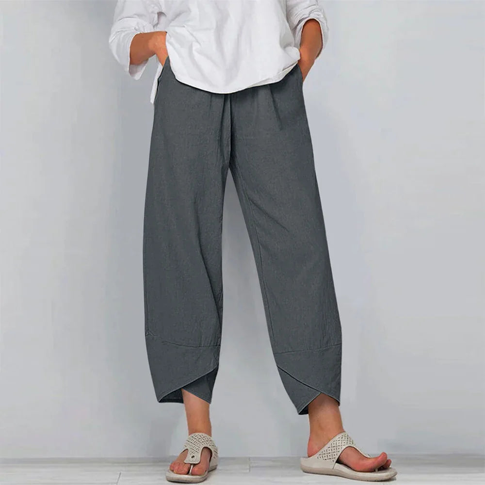 Sadie - Pantalon en lin et coton pour femme