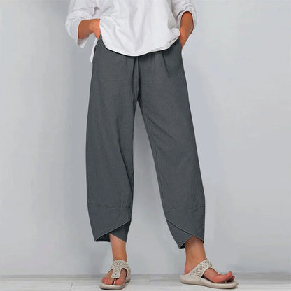 Sadie - Pantalon en lin et coton pour femme