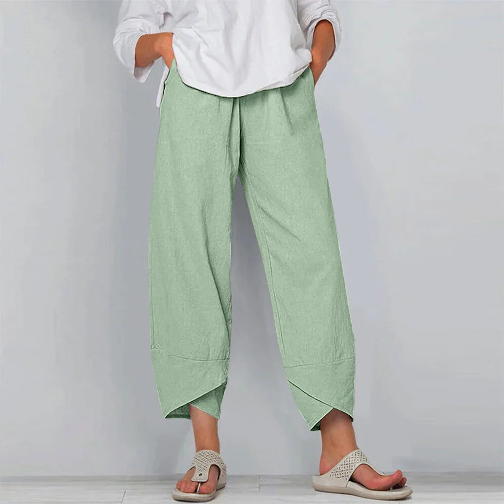Sadie - Pantalon en lin et coton pour femme
